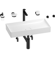 Комплект Wellsee Pure BY Wellsee 201006512 белый глянцевый, черный матовый, 9 в 1