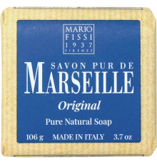 Твердое мыло MARIO FISSI 1937 Marseille original, глицериновое, увлажняющее, натуральное, 106 г