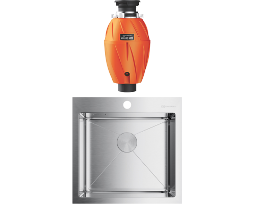 Комплект Мойка кухонная Omoikiri Akisame 51-IN нержавеющая сталь + Измельчитель Nagare 1000