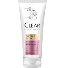 Маска Clear Derma Therapy Энергия роста с эффектом блеска, укрепляющая, питательная, для всех типов волос, для поврежденных волос, для тонких волос, с маслами, 200 мл