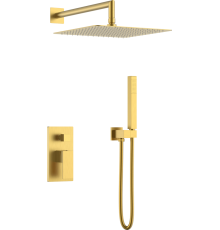 Душевой комплект Boheme Qubic 474-3-MG С ВНУТРЕННЕЙ ЧАСТЬЮ, matt gold