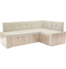 Угловой кухонный диван Mebel-Ars Таллин 191х83х121 см бархат бежевый star velvet 6 light beige
