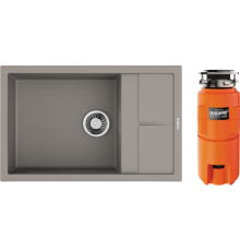 Комплект Мойка кухонная Omoikiri Sumi 78A-LB-GR leningrad grey + Измельчитель Nagare slim 500
