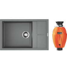Комплект Мойка кухонная Omoikiri Sumi 78-LB-GR leningrad grey + Измельчитель Nagare 1000