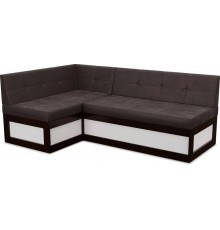 Угловой кухонный диван Mebel-Ars Нотис L 207х82х132 см бархат шоколадный star velvet 60 coffee