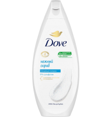 Гель-скраб для душа Dove Нежное обновление кремовый, для атопиков, гипоаллергенный, без сульфатов, увлажняющий, 250 мл