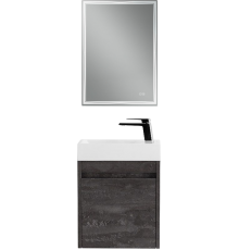 Мебель для ванной комнаты Art Max Family-M 50 подвесная, iron stone, с дверцей