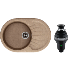 Комплект Мойка кухонная Dr. Gans Berta 760 терра + Измельчитель Bone Crusher BC 1000-AS