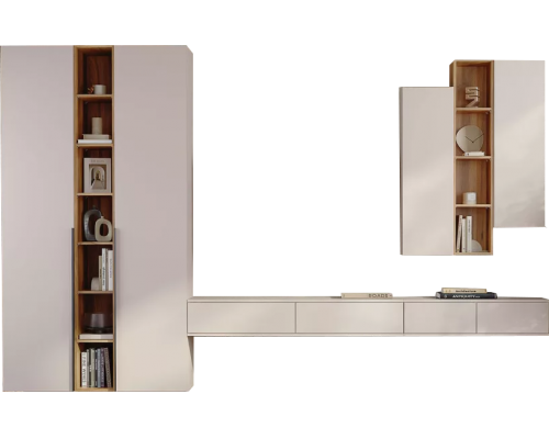 Модульная гостиная Stolline Норден кашемир серый, дуб барокко