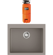 Комплект Мойка кухонная Omoikiri Bosen 57A-GR leningrad grey + Измельчитель Nagare slim 1250