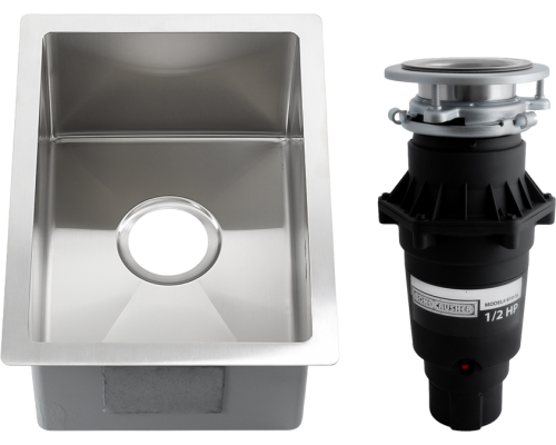 Комплект Мойка кухонная Melana R3344H сатин + Измельчитель Bone Crusher BC 810-SL Slim Line