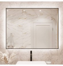 Зеркало Benetto Позитано 100x80, с подсветкой, черное матовое