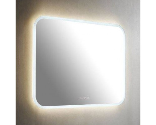 Зеркало Silver Mirrors Стив 100x80 с подсветкой, с подогревом, с часами