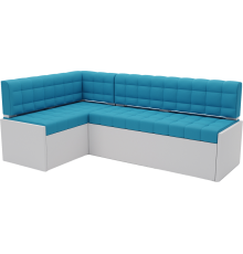 Угловой кухонный диван Mebel-Ars Ганновер 178x82x103 см L рогожка синяя