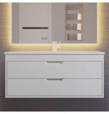 Тумба под раковину Uperwood Modul 100 подвесная, 2 ящика, матовая белая