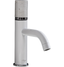 Смеситель для раковины Boheme Stick 121-W-MR-W белый, белый мрамор