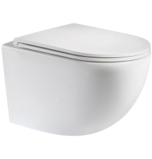 Унитаз подвесной Teymi Lina S T40102 с микрофлитом, безободковый, белый