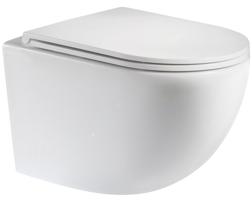 Унитаз подвесной Teymi Lina S T40102 с микрофлитом, безободковый, белый