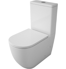 Унитаз-компакт Teymi Lina T40103 с микрофлитом, безободковый, белый