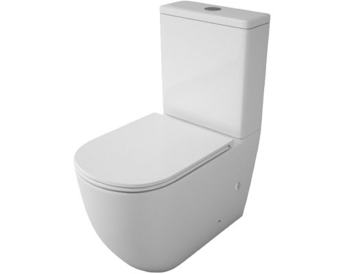 Унитаз-компакт Teymi Lina T40103 с микрофлитом, безободковый, белый