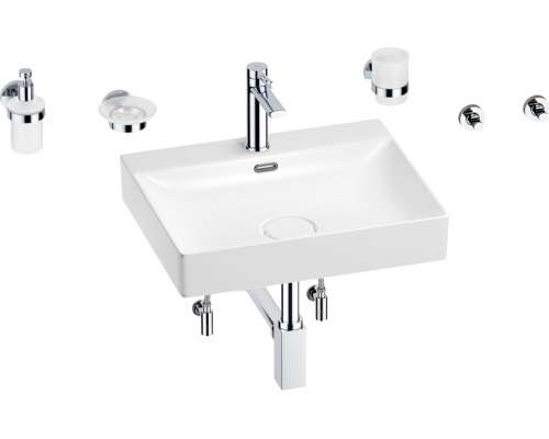 Комплект Wellsee DeSire 201007566 глянцевый белый, хром, 9 в 1