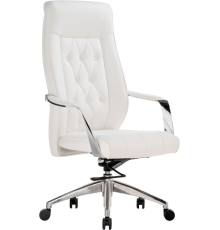 Кресло руководителя Woodville Sarabi 15424 white, satin chrome