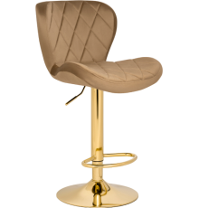 Барный стул Woodville Porch 15505 dark beige, опора golden