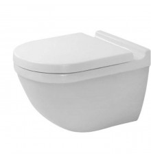 Duravit Starck 3 Комплект: подвесной унитаз Rimless с покрытием WG + сиденье с мягким закрыванием, цвет белый. 45270900A11 (25270900001+006389)