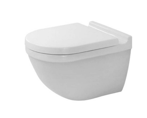 Duravit Starck 3 Комплект: подвесной унитаз Rimless с покрытием WG + сиденье с мягким закрыванием, цвет белый. 45270900A11 (25270900001+006389)