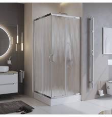 Душевой уголок BelBagno Uno UNO-195-A-2-90-CH-CR стекло рифленое