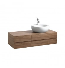 Laufen Alessi One Тумба с раковиной, 120х50х33см, с 4 выдвиж. ящиками, DX, подвесная, покрытие LLC, цвет: орех. 4.2412.2.097.630.1,  8.1897.1.400.104.1
