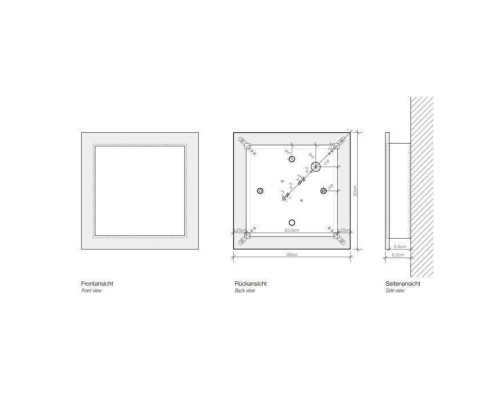 Decor Walther Kubic 30 Светильник потолочный 30x30x6.5см, 1x R7S 118mm max. 100W, цвет: хром. 0211400
