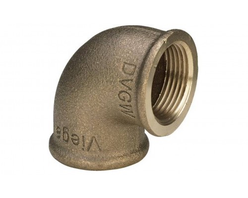 Угольник, Viega, R2 модель 3090, 90°, ВВ, 1 1/2, 1 1/2, бронза (RX)