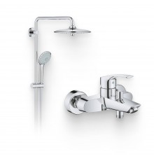 Душевой комплект Смеситель Grohe Eurosmart 33300003 + Стойка Euphoria 27421002