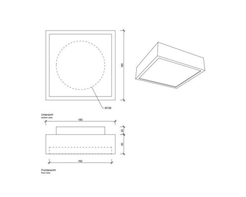 Decor Walther Cut 18 Светильник потолочный 18x18x7см, 1x R7s 78mm max. 100W, цвет: никель сатинированный. 0212434