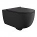 Alice Unica Унитаз 55х35см., подвесной, безободковый, с сиденьем и крышкой с микролифтом, с набором для крепления, цвет: чёрный матовый. 32240108SET