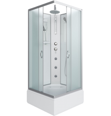 Душевая кабина Niagara Classic NG-1108-14BKTG 90х90 см, без крыши, с гидромассажем и тропическим душем