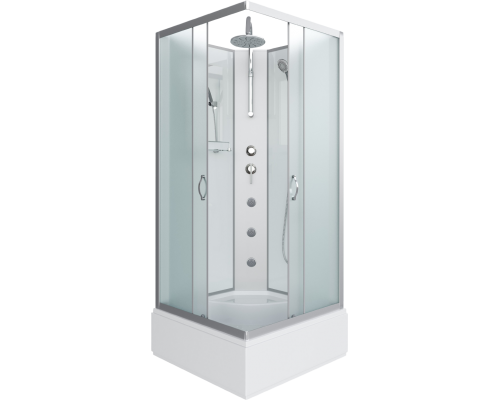 Душевая кабина Niagara Classic NG-1108-14BKTG 90х90 см, без крыши, с гидромассажем и тропическим душем