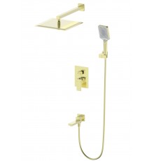 Душевой комплект Wonzon   Woghand WW-88939016-BG, С ВНУТРЕННЕЙ ЧАСТЬЮ, брашированное золото