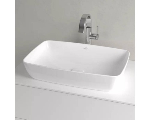 VilleroyBoch Artis Раковина 58х38.5х12.5см., накладная, без отв., без перелива, TitanCeram, цвет: альпийский белый. 41725801
