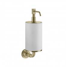 Gessi Venti20 Дозатор для жидкого мыла подвесной, цвет: белый, фурнитура Brushed Brass PVD. 65413#727