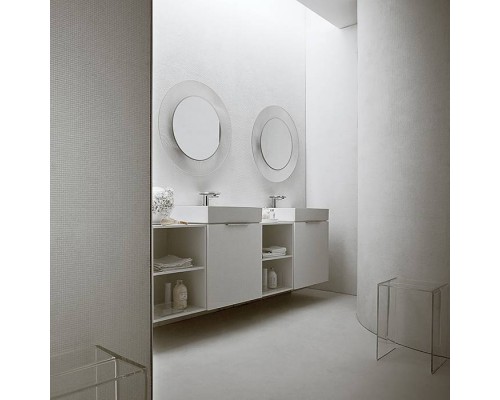 Laufen Kartell Зеркало круглое d=78см, настенное, без подсветки, цвет: прозрачный кристал. 3.8633.1.084.000.1 Laufen Kartell Зеркало круглое d=78см, настенное, без подсветки, цвет: прозрачный кристал. 3.8633.1.084.000.1