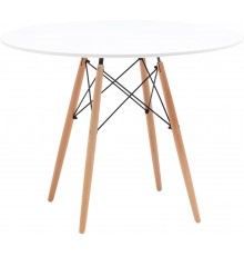 Обеденный стол Stool Group Eames DSW New D100 100x100 см, белый