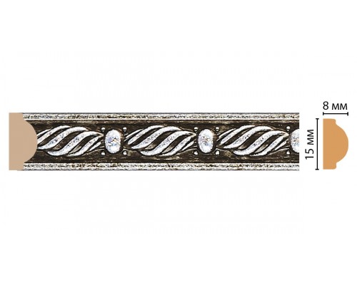 Молдинг с рисунком DECOMASTER 130-29 ДМ (15*8*2400 мм) Молдинг с рисунком DECOMASTER 130-29 ДМ (15*8*2400 мм)