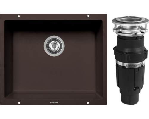 Комплект Мойка Zigmund   Shtain Integra 500 швейцарский шоколад + Измельчитель Bone Crusher BC 610-AS