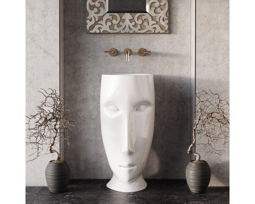 Kerasan Artwork Раковина 45х51х h94.5см., свободностоящая MOLOCO, с отверстием для слива в пол, цвет: белый матовый. 474030,  756830