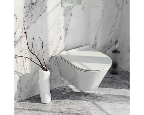 Kerama Marazzi Plaza Modern Унитаз подвесной, безободковый, цвет: белый глянцевый. PLMR.wc.02 Kerama Marazzi Plaza Modern Унитаз подвесной, безободковый, цвет: белый глянцевый. PLMR.wc.02
