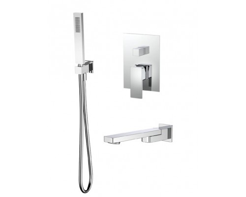 AQM8411CR Savona Набор для комплектации ванны с изливом и ручным душем, цвет хром AQM8411CR