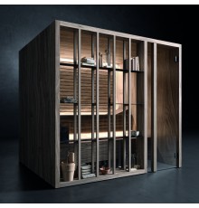Effegibi Yoku S Shelf Био-Сауна 174x170х214см, угловая DX, цвет: осина термообработанная. BI 70 10 0015