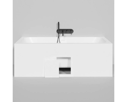 Salini Orlanda Axis Kit Встраиваемая ванна на ножках 170х75х60см., UpDown, сифон, интегрированный слив-перелив, материал: S-Sense, цвет: белый матовый. 103313M